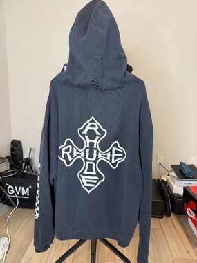 RHUDE LOGO ZIP UP HOODIE